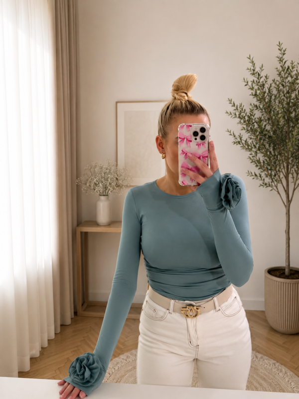 Bluzka Gold Lady z różą
