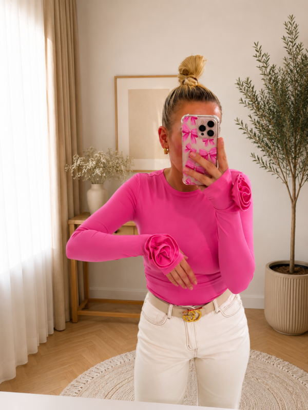 Bluzka Gold Lady z różą